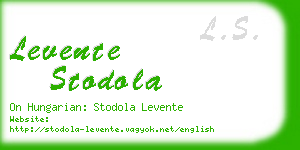 levente stodola business card